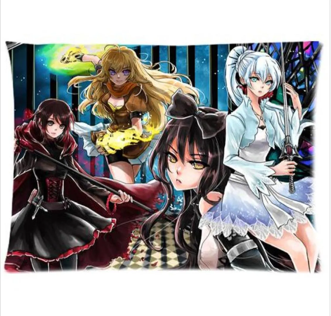 RWBY Individuell bedrucktes Design, individueller rechteckiger Kissenbezug, 40,6 x 61 cm, 50,8 x 76,2 cm, eine Seite oder zwei Seiten, pr9685916