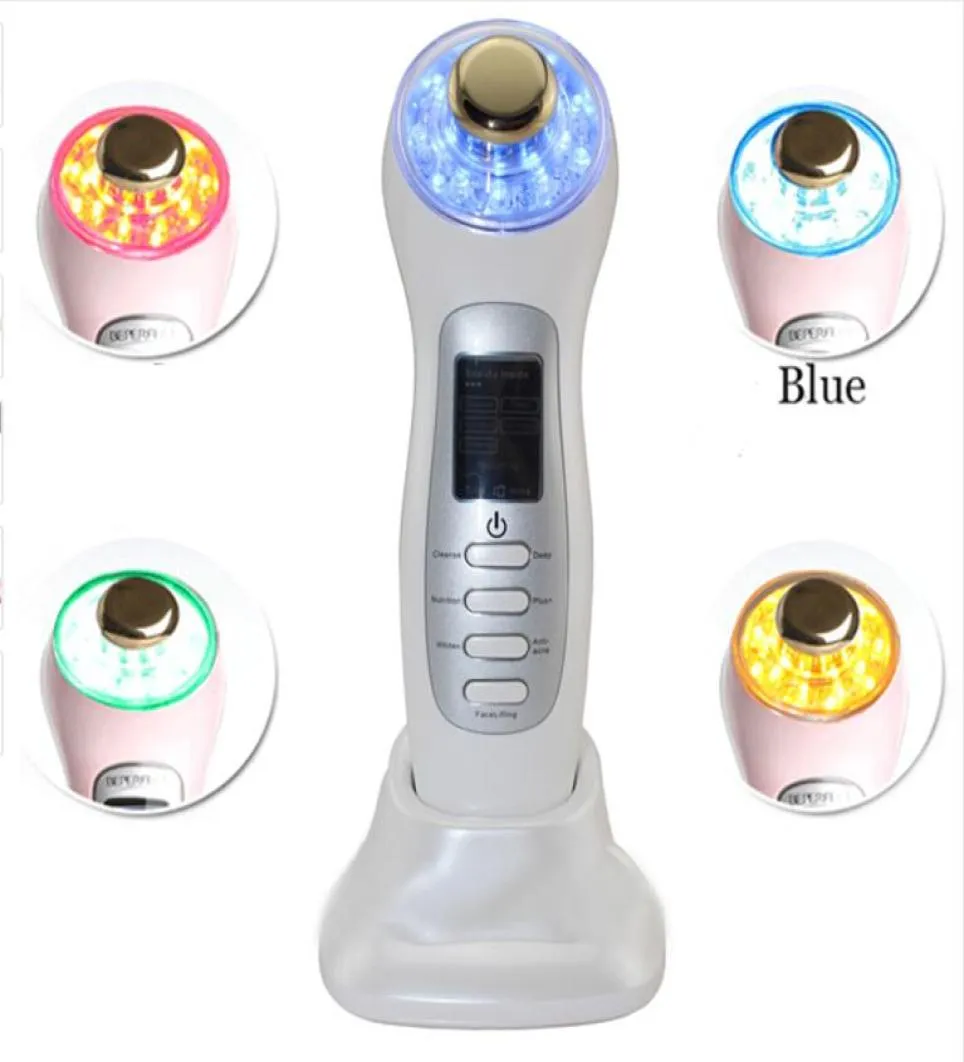 7 in 1 Skin SPA Deep Pore Clean Pigment Wrinkle Removal Face Lift Skin Tightening Ultrasonic Galvanic Pon Ion Beauty Tool1254637