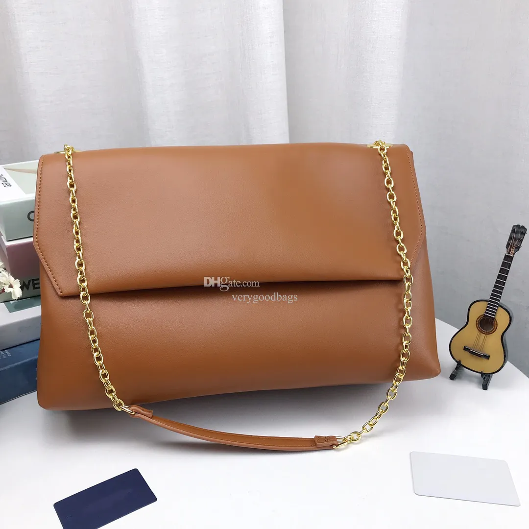 Designer womens large leather bags top handle purse bag p chain shoulder bag soft leather