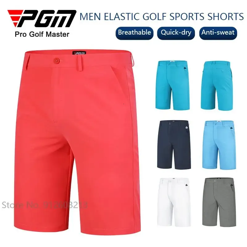 PGM Men Golf Shorts Summer Outdoor Casual Sports Shorts Elastic Breathable Golf Clothing Male Quick-dry Straight Trouser 2XS-3XL 240219