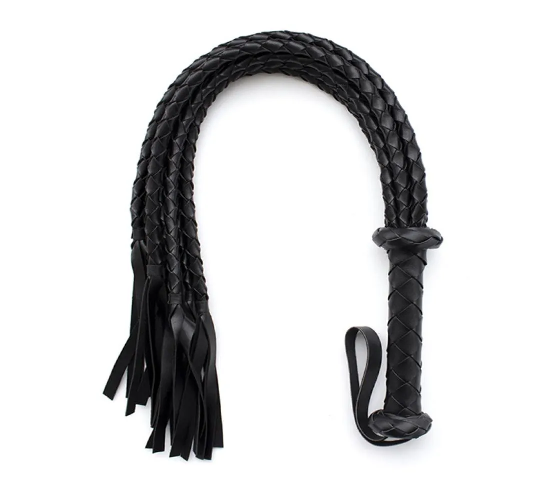 2 Colors High Quality PU Leather Riding Crop Sex Whip Spanking SM Bondage Paddle Slave Flogger Sex Toys For Couple Adult Games1337756