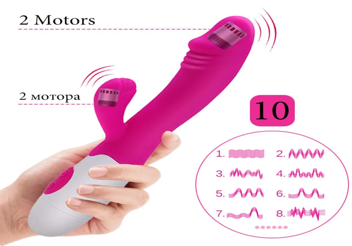 Wibratory FLXUR dla kobiet Dildo Toy Rabbit Vibrator pochwa łechtaczka samica masażer masturbacja elektryczna motor płciowy produkty y20042309824