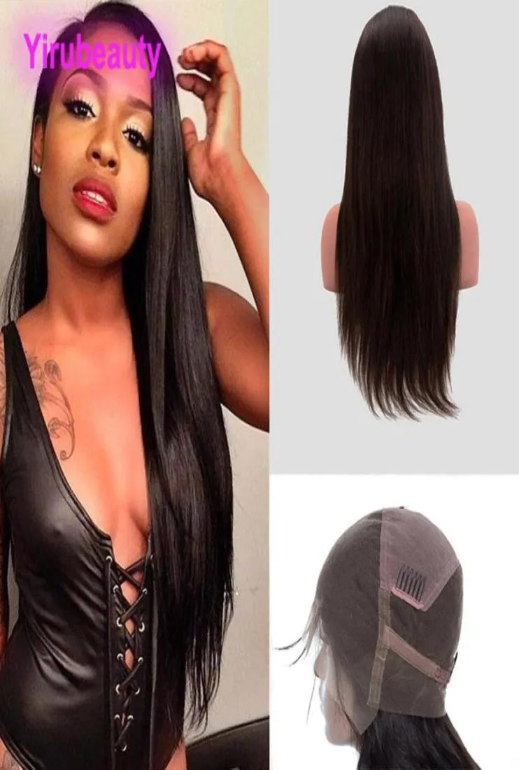 Malaysian Full Lace Wigs Raw Human Hair 1030 Inch Straight Virgin Hairs Wigs Natural Color Silky Products23144561240504