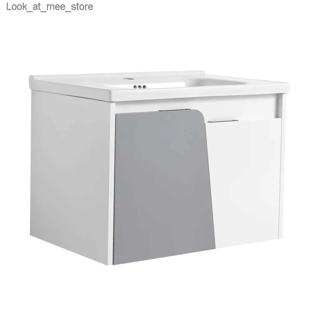 Robinets de lavabo de salle de bain Ensemble d'armoire murale avec meuble flottant de conception moderne, vanité de salle de bain avec lavabo adapté aux petites salles de bains 24 pouces Q240301