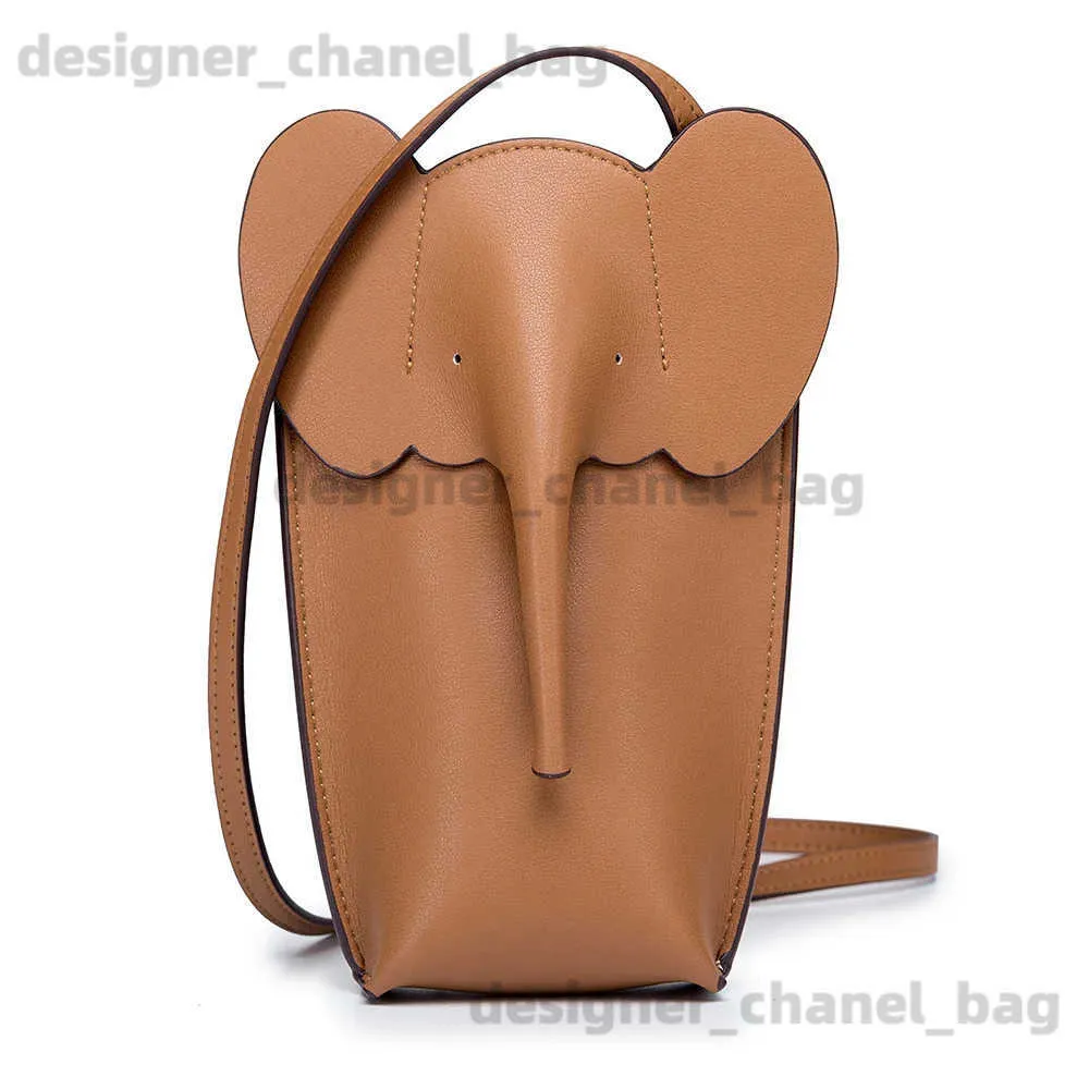 Torby na ramię Mini Elephant Śliczna torba portfelowa torba na ramię Messenger Dziewczyny moda miękka mała karta torby telefoniczne torebka moneta T240301