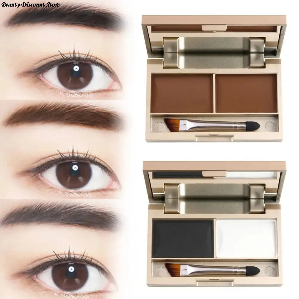 Brow Powder Delicate hela dagen Långt ögonbryn Färgstylingpalett Nybörjarvänlig användning enkelt Eyebrow Palette 240301