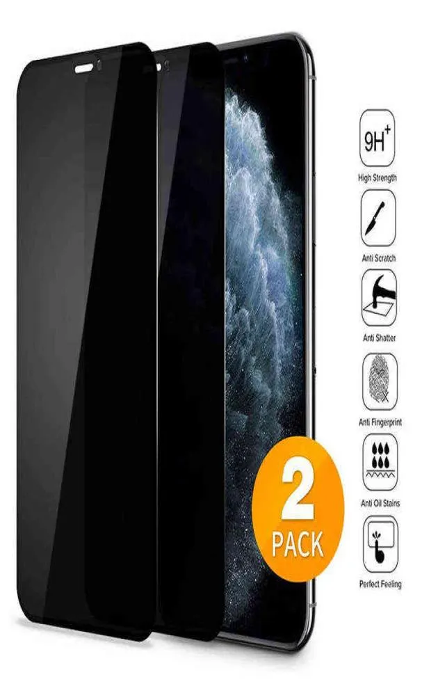 2pcs iPhone 13 12 11 Pro XS Max XR 개인 정보 보호 화면 보호기 IPhone 6 7 8 Plus SE3 유리 AA226405634