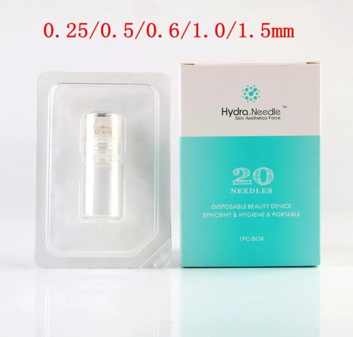 5 pièces Hydra aiguille 20 Aqua Micro canal mésothérapie titane or aiguille Fine Touch système derma timbre sérum applicateur 1151602