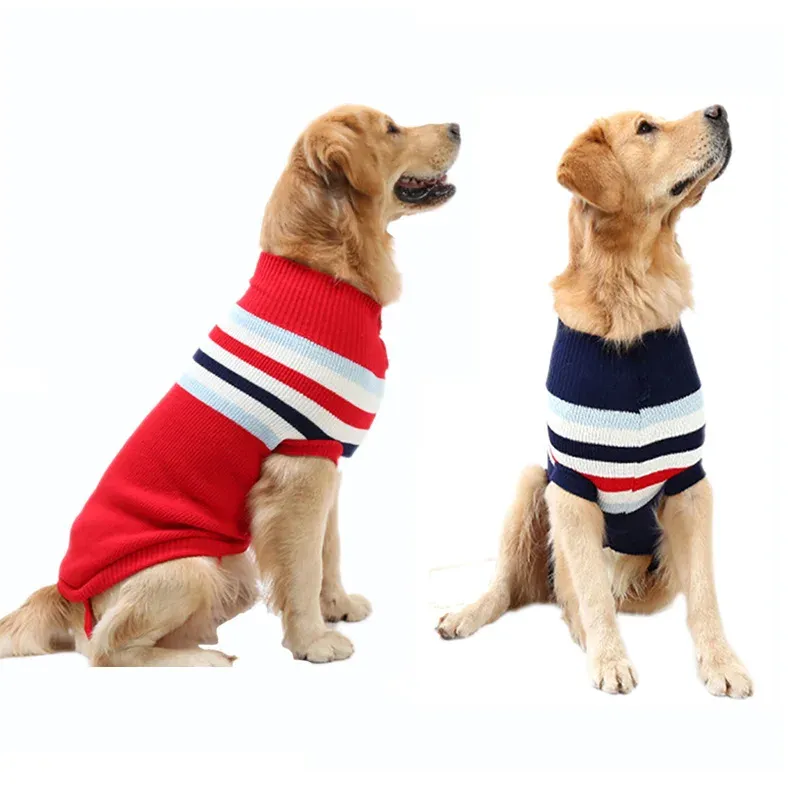 Swatery duże ubrania dla psów jesienne zimowe pies gęstość gęstości ciepłego psa pulover ubrania zwierząt domowych dla Golden retriever border collie