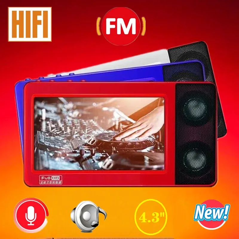 Speler Draagbaar Twee luidsprekers Mp4-speler Touchscreen 8 GB Hifi Lossless Stereo Gratis muziek Download Game Mp3 Videospeler Spraakrecorder