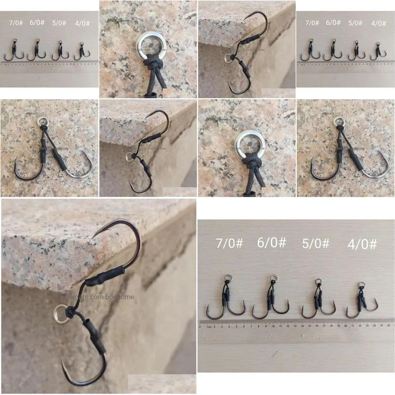 Fishing Hooks Iron Plate Hook Villain Tie Line Strong Horse Fishing Boat Road Asian Sea Belt Fish Drop Delivery Sports Outdoors Fishin Dhq0J