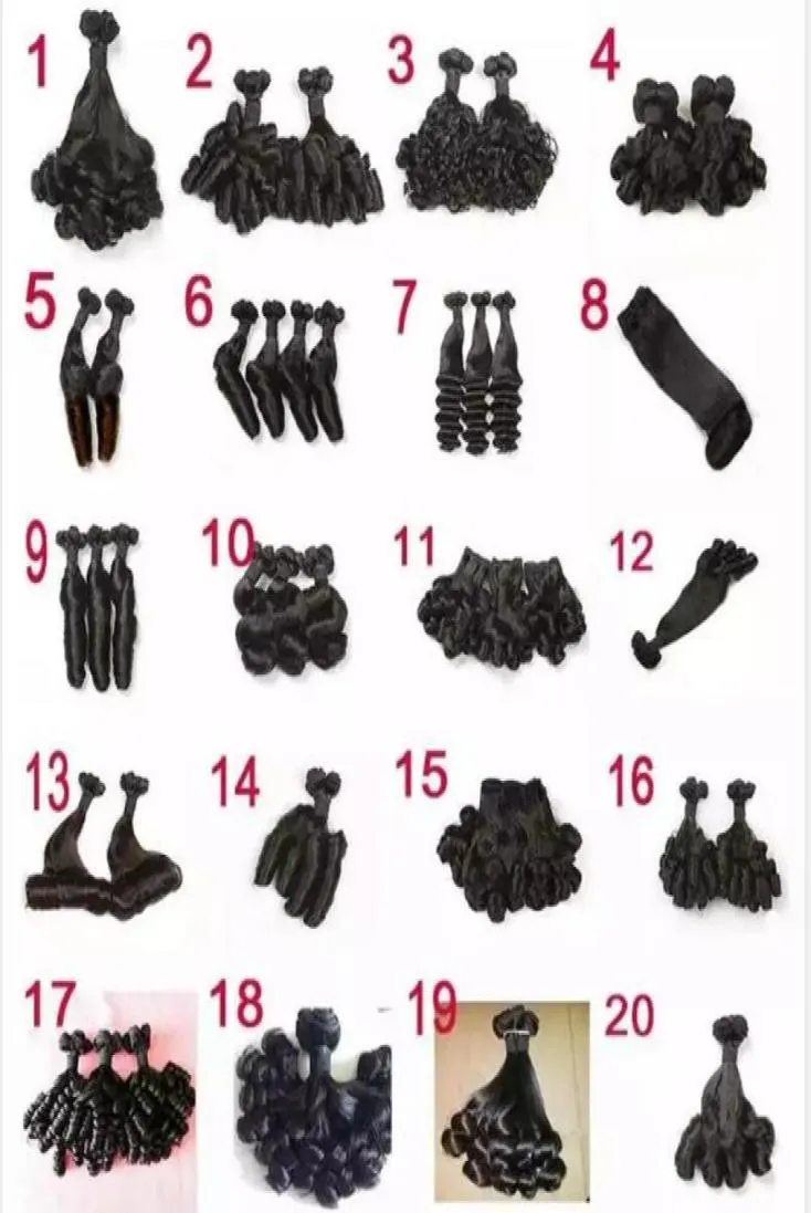 10A Brésilien Péruvien Indien Aunty Funmi Extensions de Cheveux Top Grade Egg Curl Bouncy Curl Vrigin Cheveux Humains 3 Bundles Couleur Naturelle 3803140