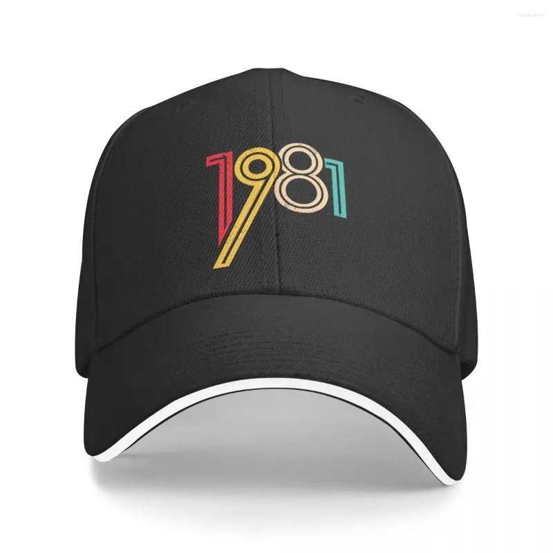 Casquettes de baseball Vintage 1981 40e anniversaire cadeau (3) hommes casquette de baseball à visière pare-soleil chapeau coupe-vent