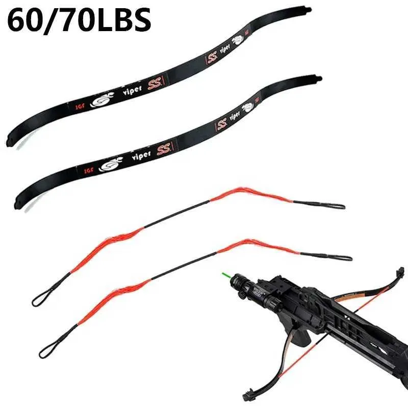 Bow Arrow 60/70 livres arbalète en acier au carbone tir Bowstring 24 brins 16.73 pouces chasse en plein air tir à l'arc accessoires de chasse YQ240301