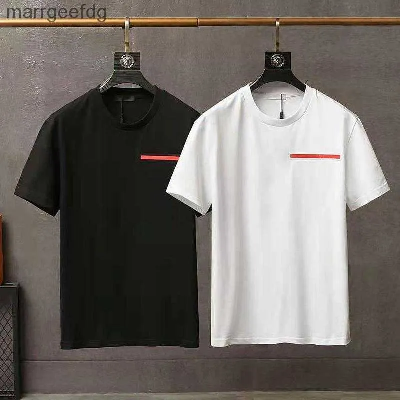 Men's T-Shirts Luxury T shirt Wear designer Short sleeve cotton high quality wholesale black size prad tshirt M 2XL 01 240301