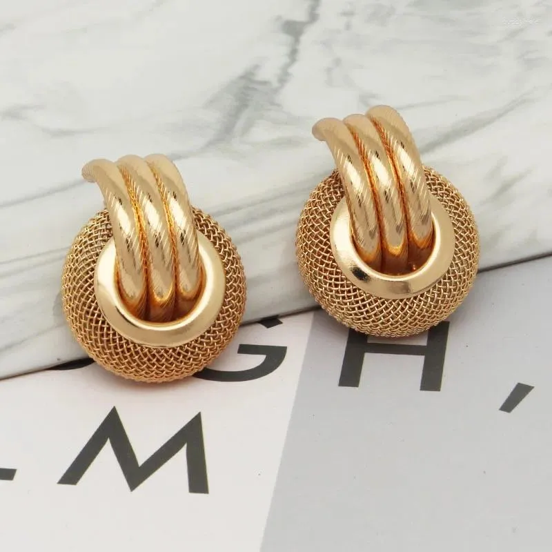 Dangle Earrings 2024 Round Geometric Fashion Statement For Women Hanging Drop Earring Modern Jewelry