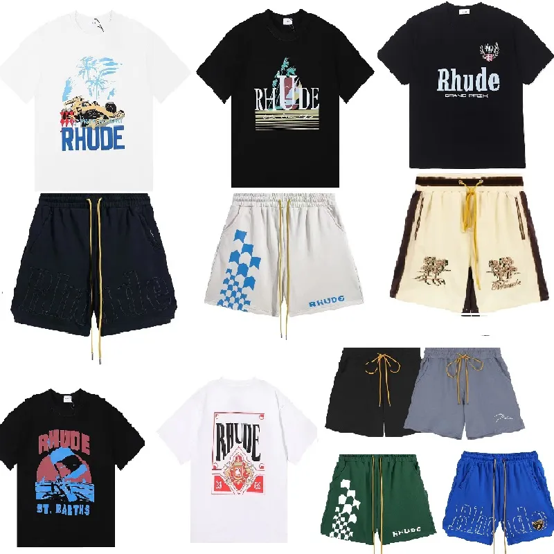 rhude shorts rhude chemise designer shorts hommes t-shirt femmes hommes shorts t-shirt été coton mode pantalon street wear shorts t-shirts pour hommes taille S-XL