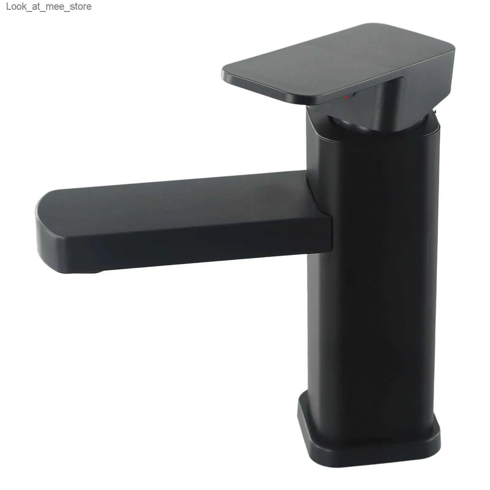 Bathroom Sink Faucets 1 black plastic steel basin faucet hot and cold mixer faucet replacement of bathroom and kitchen supplies Q240301