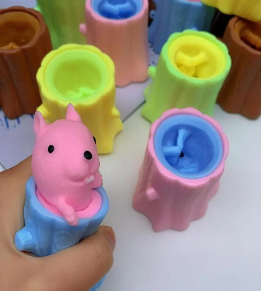 Squeeze Rubber Squirrel Cup Детская игрушка Evil Tree Pinume дуб милый миниатюрный телескопический держатель ручки Gift8890682