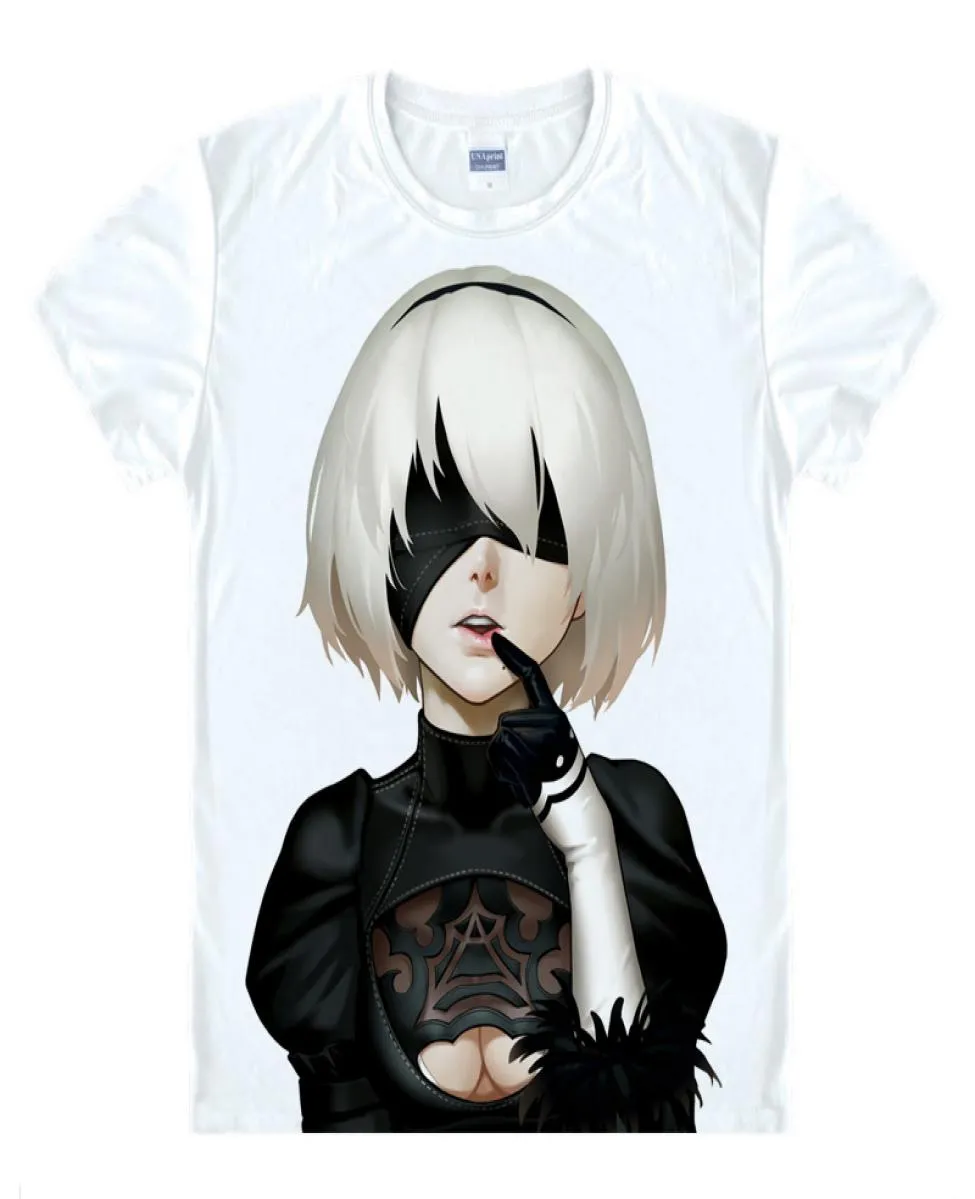 Anime Shirt Nier Automata NieR T-shirts Multistyle Korte Hoofdpersoon 2B YoRHa 9S Cosplay Motivs Bedrukte Shirts TeeStyle148NO5116286