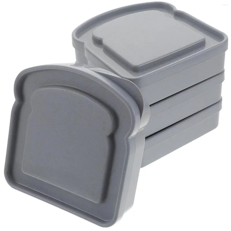 Bouteilles de stockage 4 pièces boîtes à sandwich boîtes pour enfants conteneurs de boulangerie boîte à déjeuner étanche à l'air support scellable extérieur