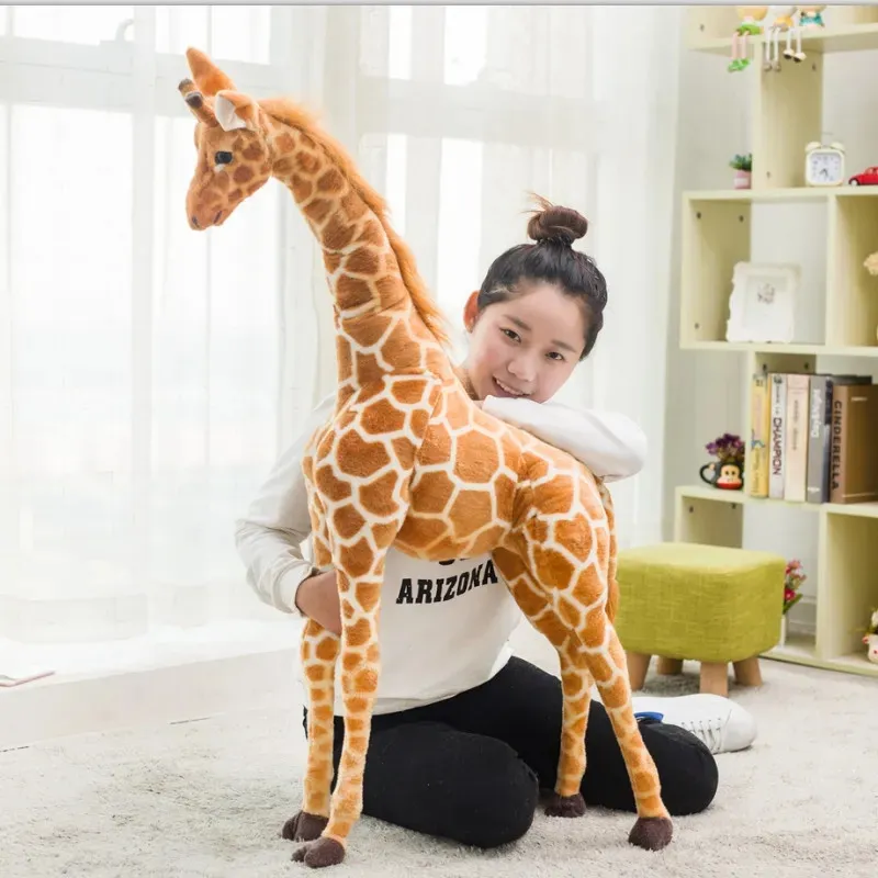 2024 35-120cm cartoon Giant Size Giraffe Plush Toys Cute Stuffed Animal Soft Doll Kids appease Birthday Gift Wholesale