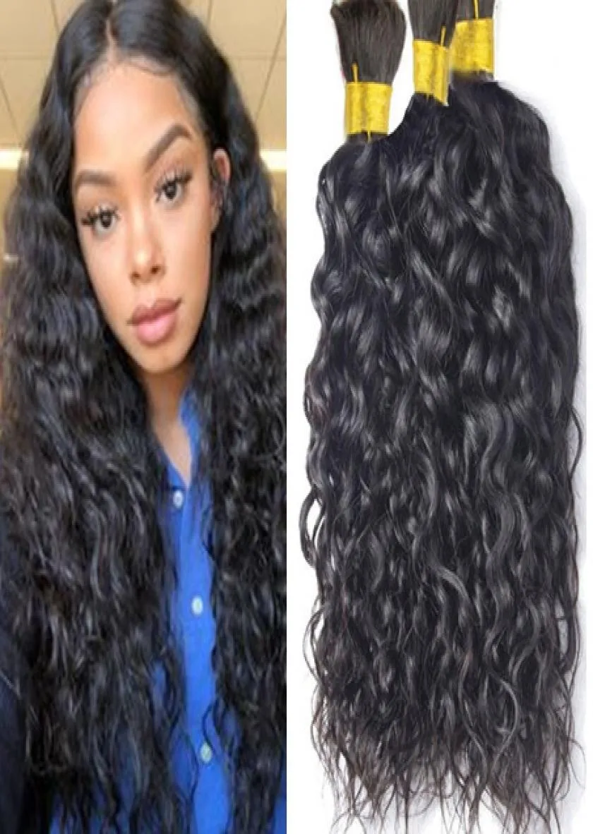 Volumes naturais da onda do cabelo maioria mongol para trançar extensões do cabelo humano 1628 Inch5952752