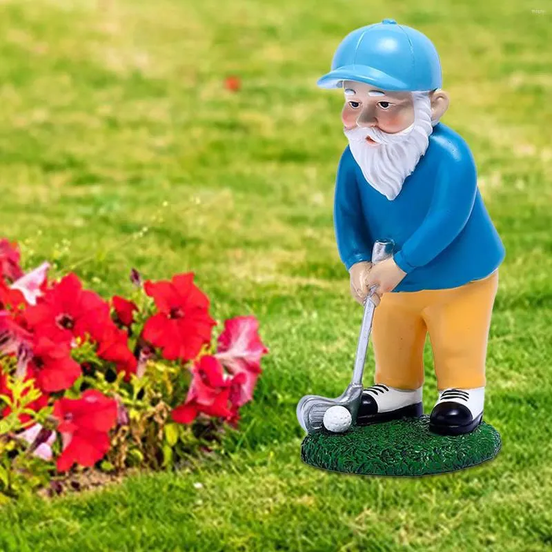 Bahçe Süslemeleri Reçine Mini Gnome Figürin Cüce Heykel Ev Taşıma Golf Heykeli