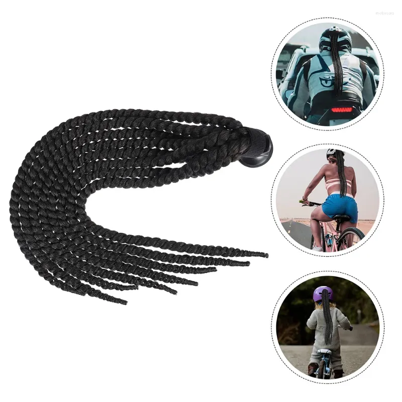 Motorcycle Helmets 2 Pcs Wigs Dreadlocks Ponytail Motorbike Decal Adornment Braid Weave Decoration