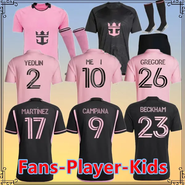 24 25 Pirez Trapp CF Soccer Jerseys Inter Miami Jersey Higuain Jean Fray Campana Yedlin Beckham MLS 23 24フットボール男性とキッズプレーヤーファンバージョンシャツ