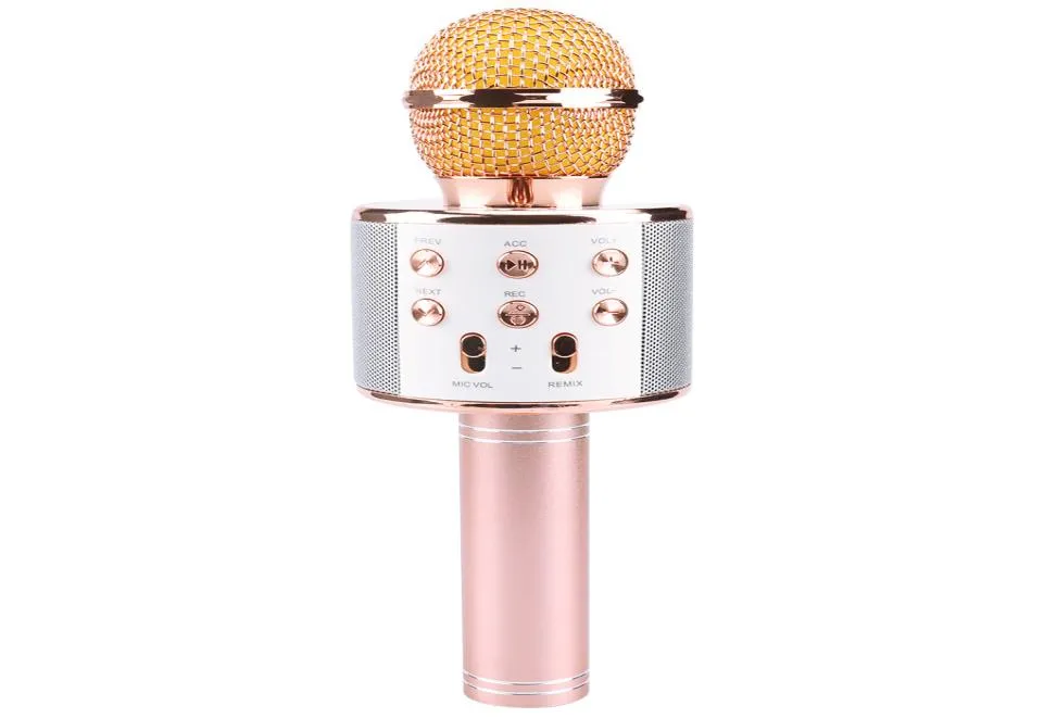 Nouveau WS858 Portable Bluetooth karaoké Microphone sans fil professionnel haut-parleur maison KTV Microphone à main mikrofon studio recordi8461495