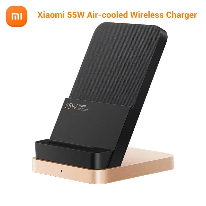 Kontroll ORyginalny Xiaomi Verticale Luchtgekoelde Draadloze Oplader 55W Max Snelle Opladen Qi Stojak Na Xiaomi 10 Mi 9 DLA iPhone