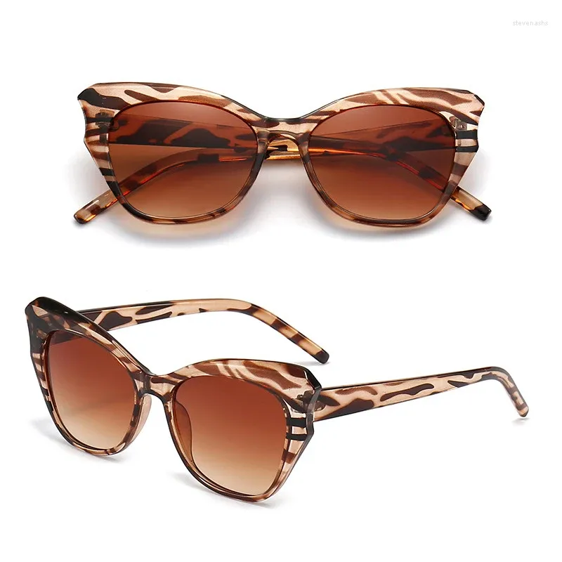 Lunettes de soleil œil de chat pour femmes, marque de styliste Vintage, mode féminine, couleurs acidulées dégradées, voyage 2024