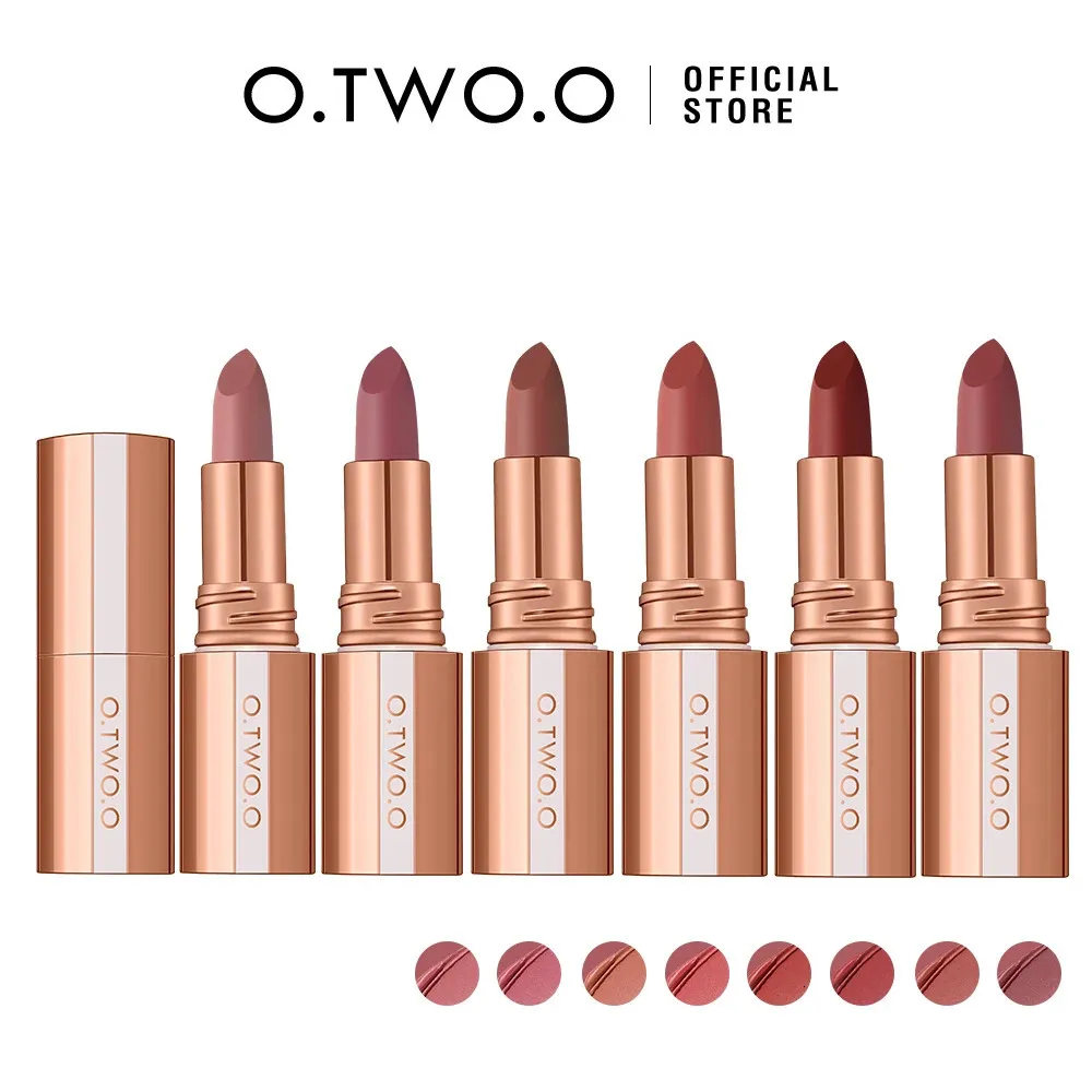 OTWOO 8 pz Rossetto Set Trucco Long Lasting Impermeabile Lip Stick Sbavature Opaco Sexy Pigmentato Finitura Velluto Tinta 240220