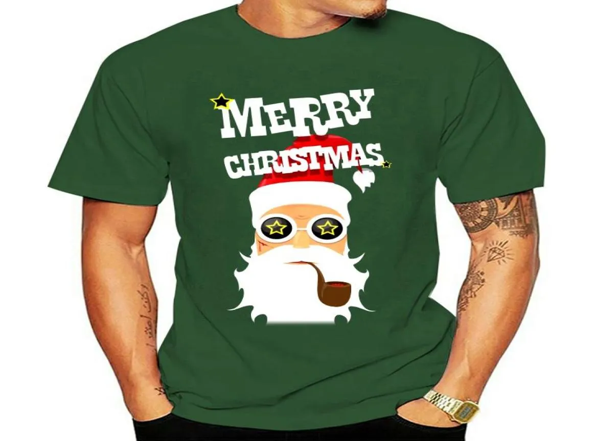 Men039s футболки Мужская футболка Crazy Santa Love His Pipe Женская футболка5928246