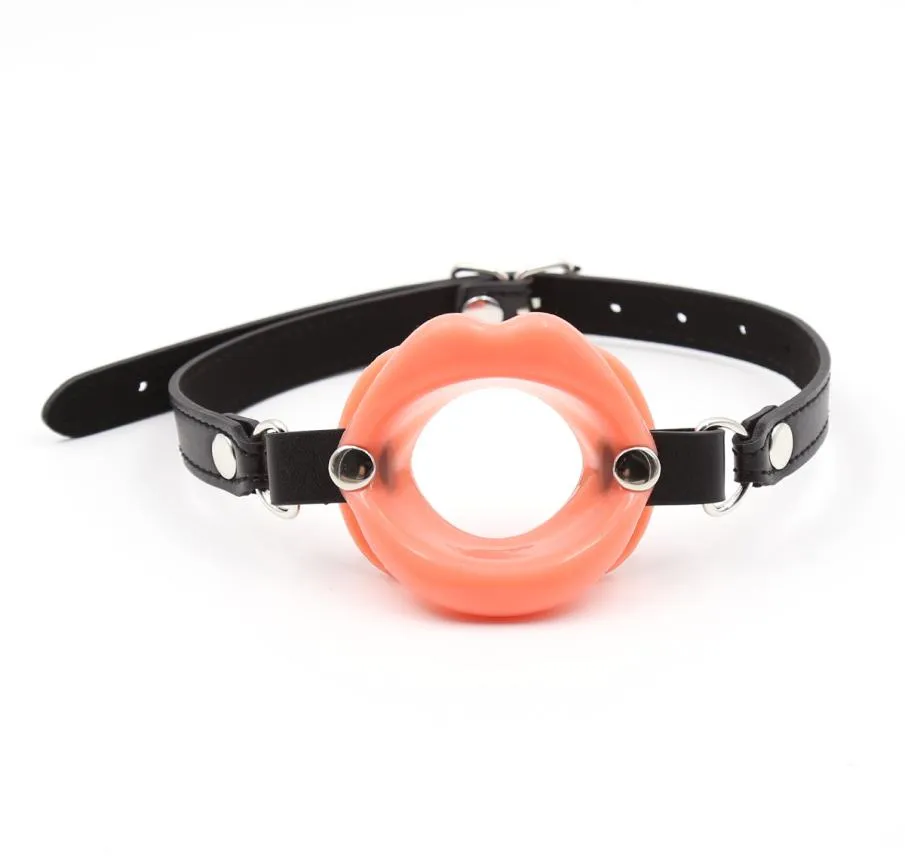 New Erotic Toys Slave bdsm Bondage Strap Lips O Ring Gag Fetish Silicone Open Mouth Gag Blowjob Adult Sex toys for Couples8264245