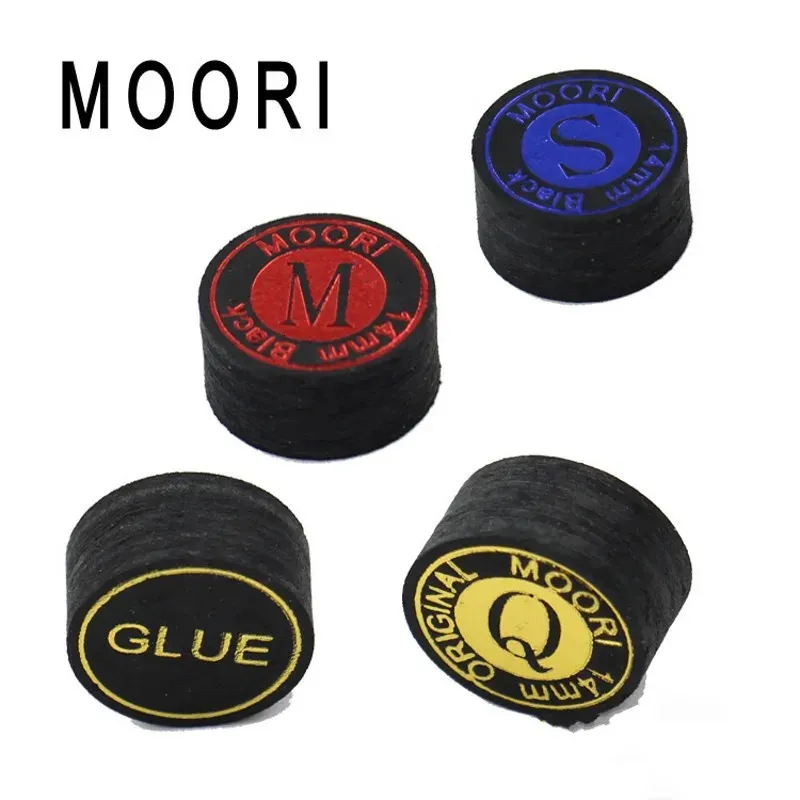 Moori Billiard Cue Tips 9 Ball Game 14 mm QMS OPCIONAIS Pontas de couro Acessórios de haste de bilhar 240219