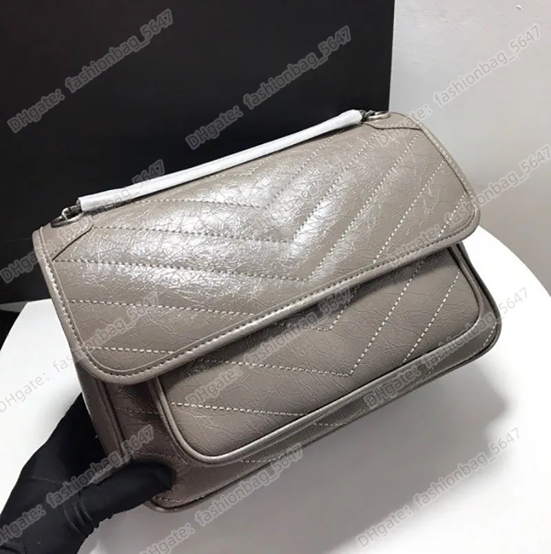 Handväska lyxig designer niki axelväskor vaxartade läder messenger väskor kvinnor korsar kroppsväska satchel lady vintage design sacoche mode klassiska dhgate väskor