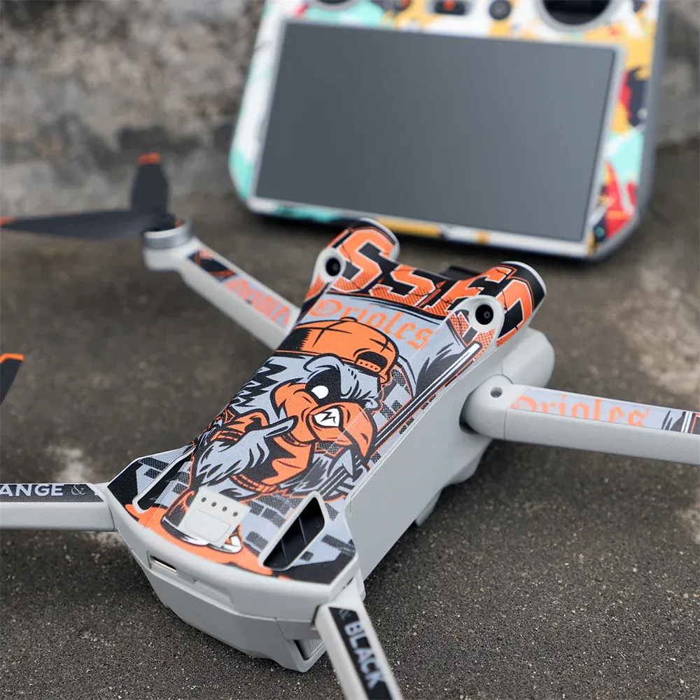 Drones autocollants pour DJI Mini 3 Pro Drone Film de protection écran télécommande + couverture du corps peau RC écran contrôleur ensemble accessoires