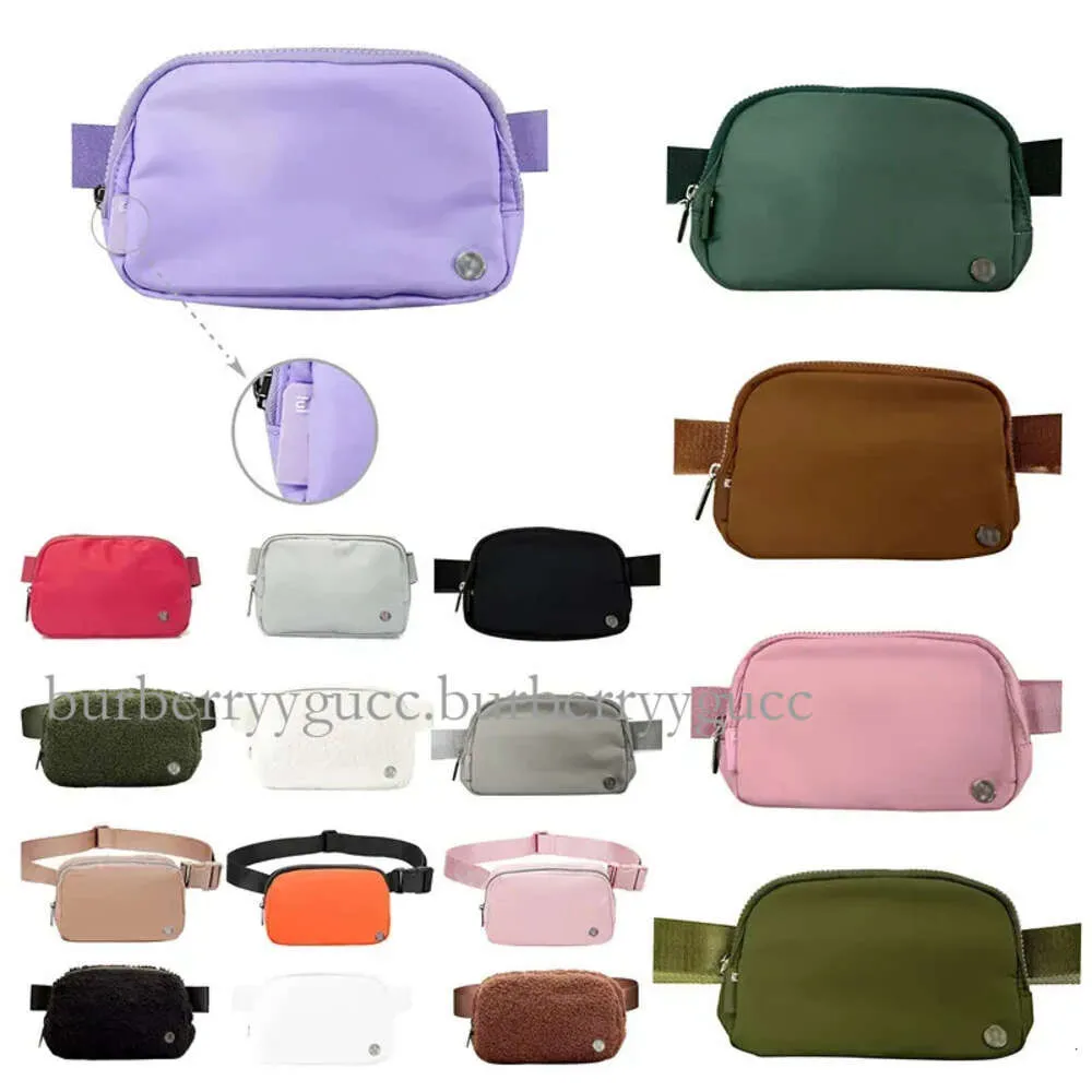 Mode överallt Lulu Belt Bag Midjeväskor Fanny Pack Designer Bumbag Womens Nylon Mens Bum Chest Sports Clutch Yoga Bag Axel Cross Body Handväskor Plånböcker