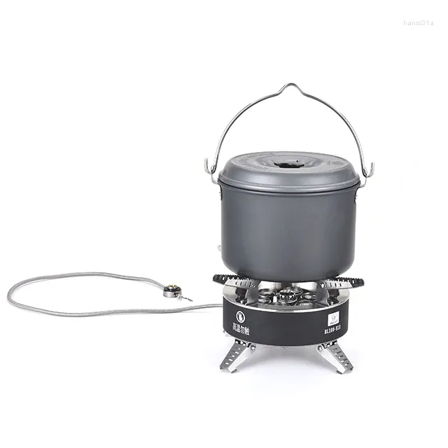 Köksredskap sätter Bulin BL100-B18 6800W Camping Cooker Gas Stove Outdoor Beach Tält Vandring 6 Burners Propan