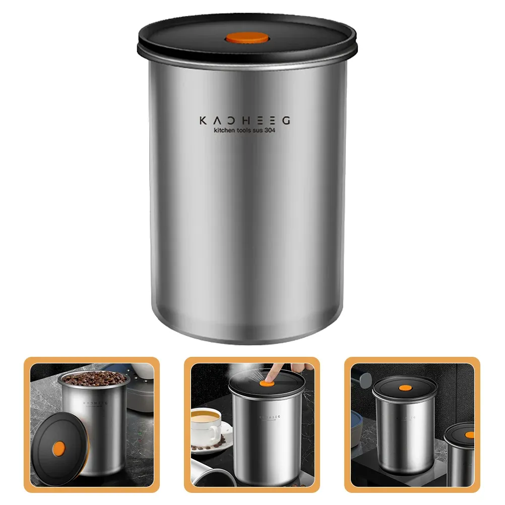 Tools Stainless Steel Coffee Bean Container Sealed Coffee Storage Jar Coffee Powder Canister