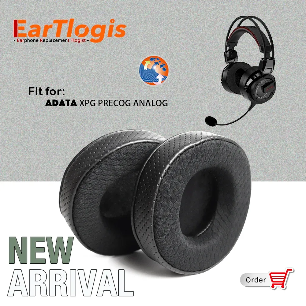 Accessories EarTlogis New Arrival Replacement Ear Pads for ADATA XPG PRECOG ANALOG Headset Earmuff Cover Cushions Earpads