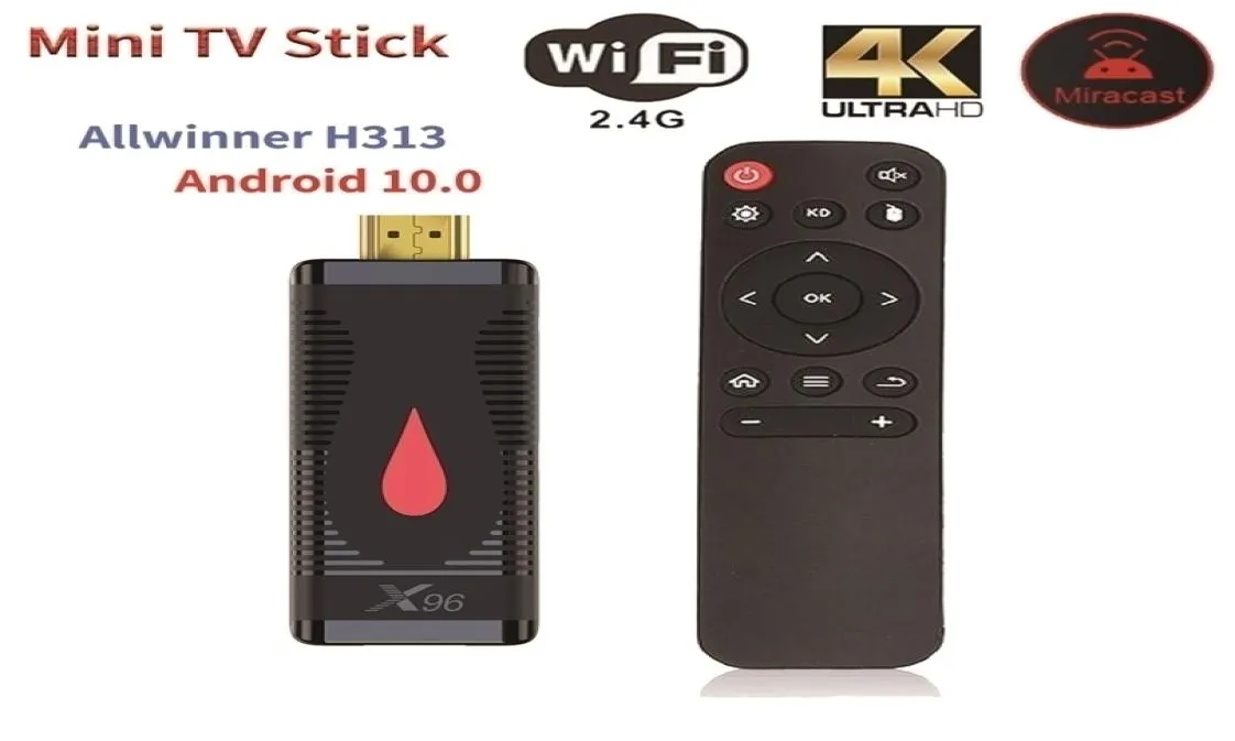 Smart Remote Control X96 S400 Fire TV Stick Allwinner H313 4K Media Player Android 10 Box 24G 5G Dual WiFi 2GB16GB Dongle Mottagare2654180