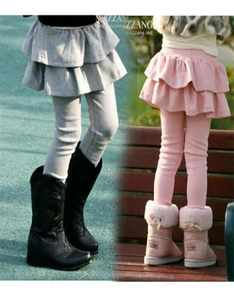 Kinderen Legging Meisjes Rokken Broek Taart Rok Meisje Baby Broek Tutu Kinderen Winterlegging RokPants Geplooide Rok8937944