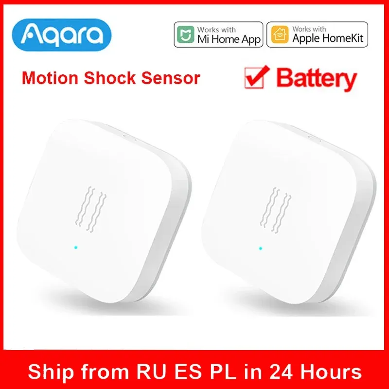 Управление Aqara Smart Vibration Sensor Zigbee Motion Shock Sensor Обнаружение сигнализации Монитор Встроенный гироскоп Работа с приложением Mi Home Homekit