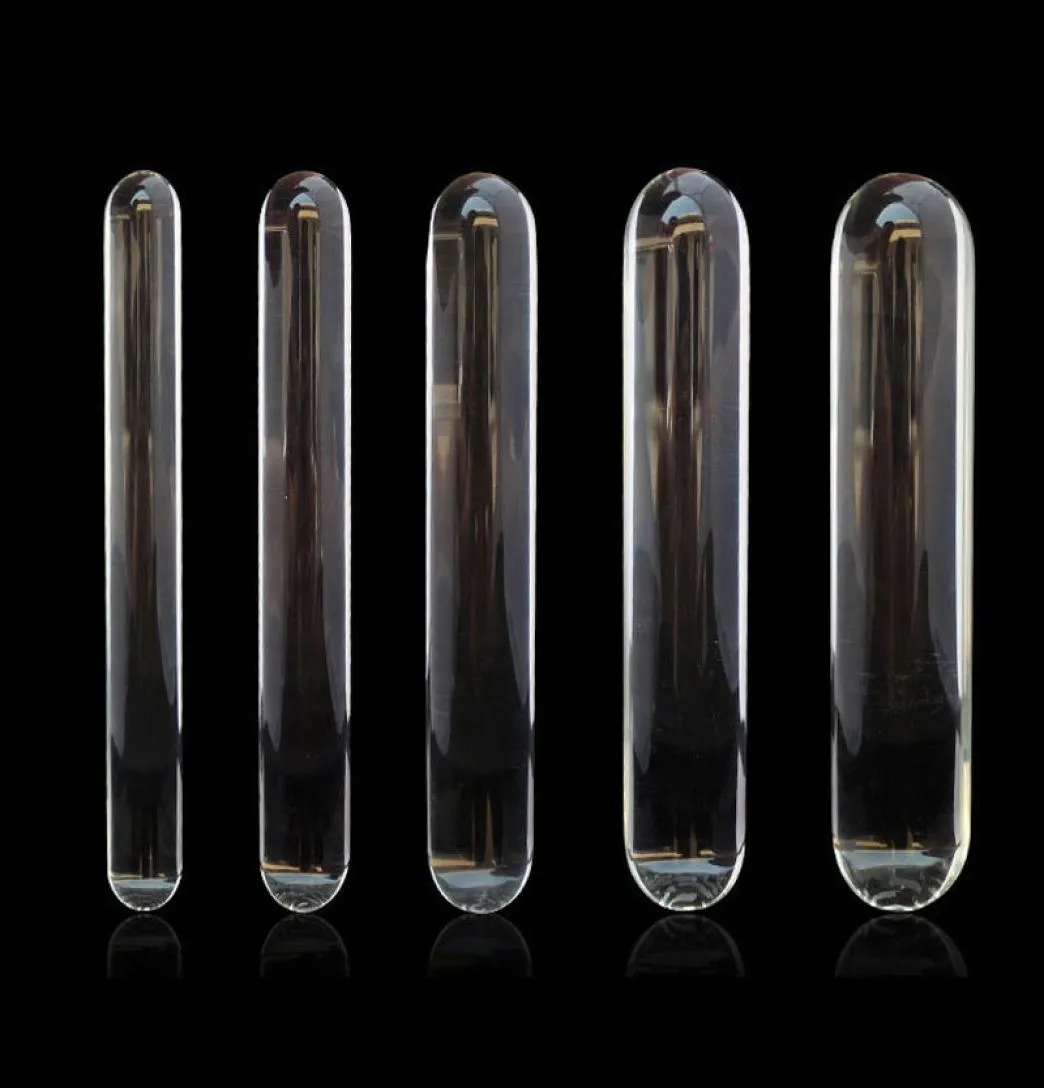 Cylinder Glass Dildo Big Huge Large Glase Penis Crystal Anal Plug Women Sex Toys for Women G spot Stimulator Pleasure Wand Y2004218230089