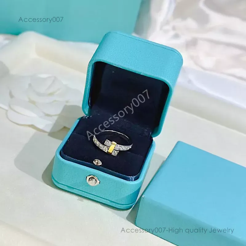 anelli di gioielli firmati e diamanti americani doppio colore anello da donna anello di lusso in argento sterling 925 fabbrica di gioielli di alta qualità all'ingrosso e al dettaglio con scatola