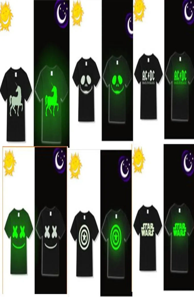 110150cm Glow in the Dark Kids solljus barn tshirt pojkar svart i månljus kort julklapp usa dansparty skola 44335405