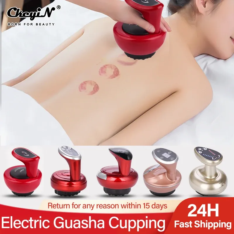 Sukienki Sekcja próżniowa urządzenie odchudzające ultradźwiękowe RF Scraping Massager Electric Gua Sha Sha Cupping Anti Fat Acupoint Detoksykacja 31